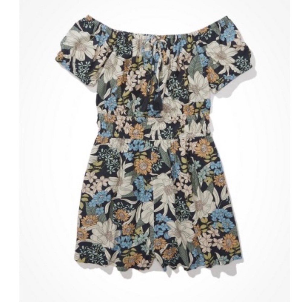 AE Floral Puff Sleeve Romper